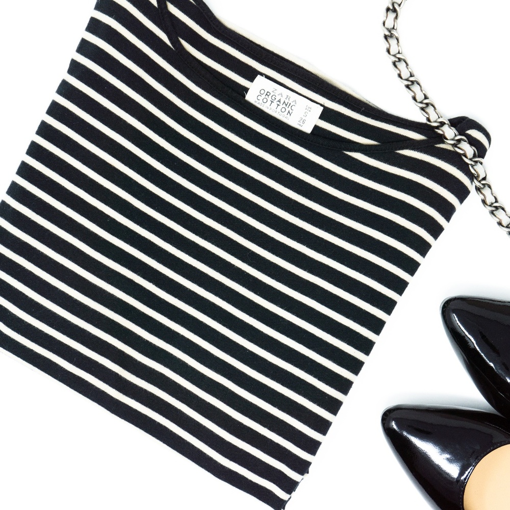 ZARA 3/4 sleeve organic cotton shirt | Small